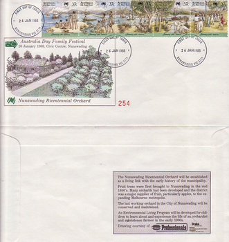Two First Day covers for Australia Day Family Festival 1988. 
