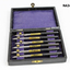 Six small needle nose pliers. 