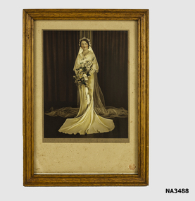 Framed wedding photo