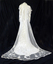 Cream damask 1938 satin dress with modern veil