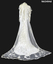Cream damask 1938 satin dress. Long sleeves, cross over neckline to a diamond front panel.