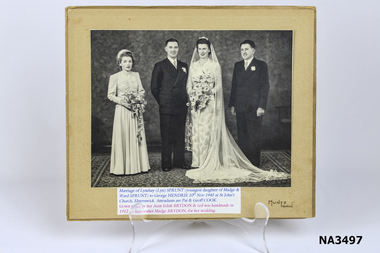 Photograph of wedding of Lyn Sprunt to George Hendrie, 