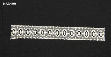 Machine embroidery on net