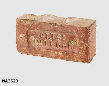 A rectangular clay brick