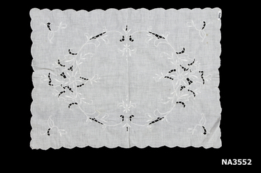 White linen oblong cloth