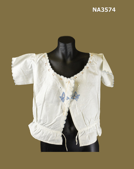 1914 white cotton with short sleeves. 
