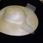 Cream straw hat, possibly 1930s - 1940s