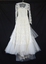1959 Full length white lace and net over white taffeta slip.(front)