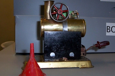 Brass & steel steam engine.