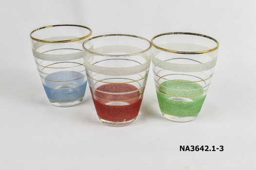 A set of four glasses circa 1950's. 