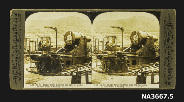 Stereograph made of wood. 