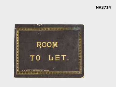 Functional object - Room to let sign, not known