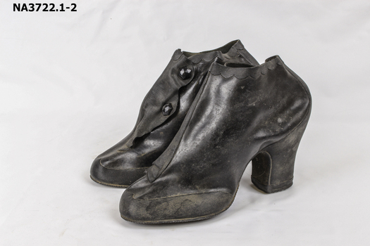 Black rubber overshoe. 