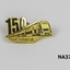 Gold pin badge with 