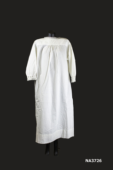 Long white cotton nightgown. 