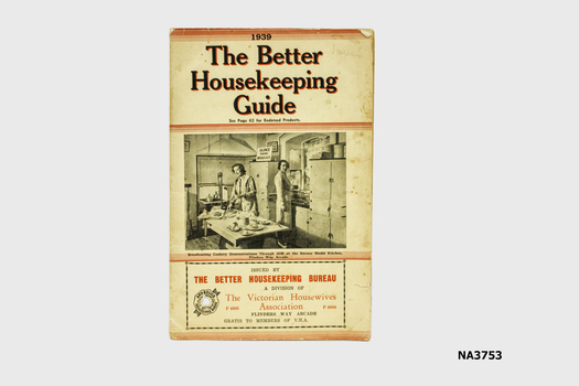 Soft covered book with photo on cover of the 3DB Model Kitchen. 