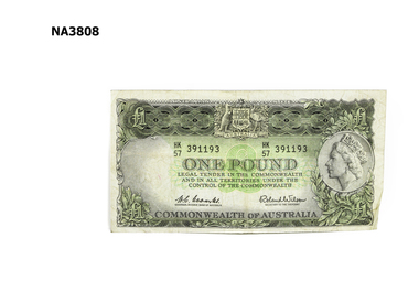 One pound note.