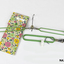 Rectangular cotton case covered in floral patterns, 