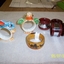 Brown moulded plastic napkin rings