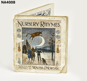 'Nursery Rhymes Collected and Illustrated' By Walter J Morgan with inscription on front cover 'Christ Church Sunday School, Mitcham. Awarded to Alison Till.
