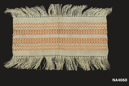 Cream cotton hand woven place mat.