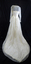 1958 Cream embroidered Nylon wedding dress back