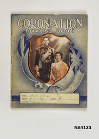 School exercise book, in the year of the Coronation (1937),