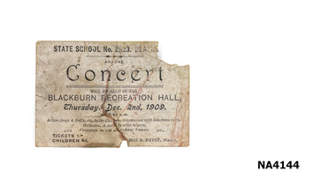 Document - Concert Ticket, 1909