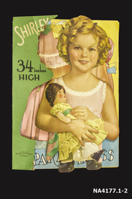 Shirley Temple Paper Doll 34 inches Cut out Doll. 