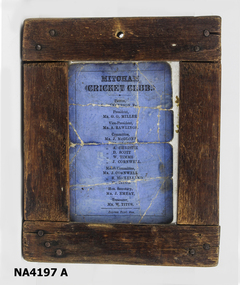 Document - Ticket - Mitcham Cricket Club Season Ticket, 1885 - 6