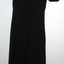 Full length black crepe afternoon dress flared skirt. Ba