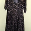 Full length black crepe afternoon dress flared skirt. Ba