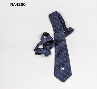 Navy blue tie with white stripe 
