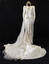 1945 Cream satin  wedding dress with veil (front)