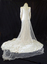1945 Cream satin wedding dress with veil (back)