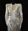 1945 Cream satin  wedding dress (front detail)