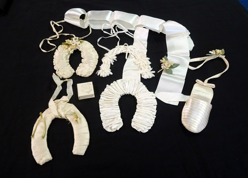 Horseshoes, slipper and orange blossom