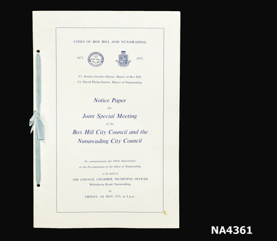 A notice paper.