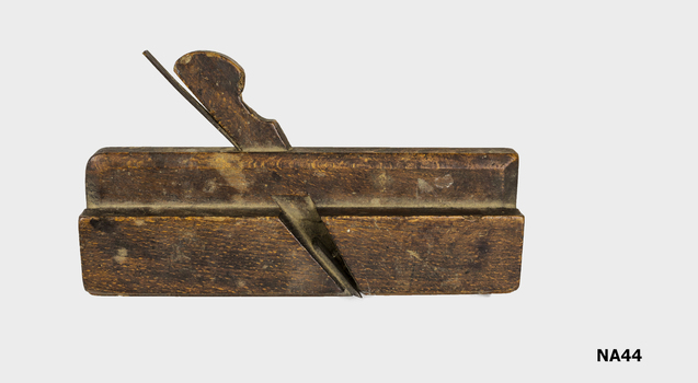 Moulding plane made from hardwood and steel