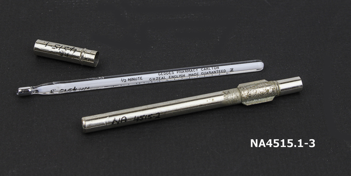 Medical (Mercury) Thermometer in silver case.