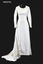 1966 wedding dress of silk, velvet in Winter White colour lined in silk voile. 