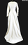 1966 wedding dress of silk, velvet in Winter White colour lined in silk voile.