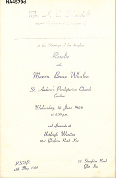 Invitation for wedding.