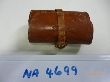 Brown leather roll 