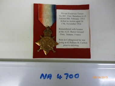  Star Medal with attached ribbon