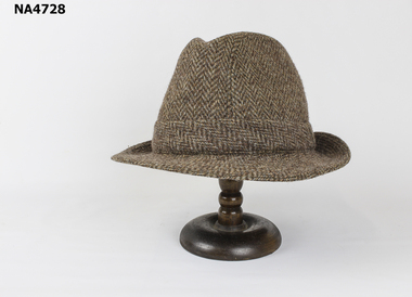 Brown Tweed Trilby