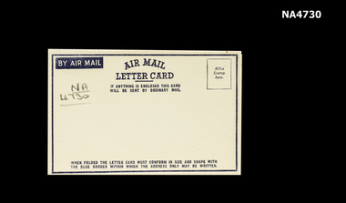 Air Mail Letter Card 