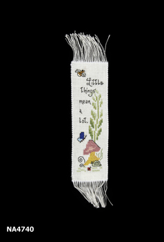Cream Linen Book Mark 19cm x 5cm. 