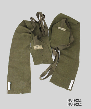 Pair of service green wool putees