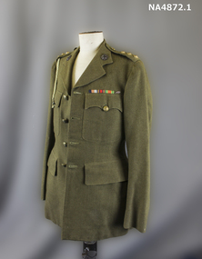 Khaki jacket with Royal Army Service Corps buttons